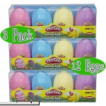 Play-Doh FBA_42573-3 Spring Eggs Gift Set Bundle 12 Eggs & 24oz Total 3 Pack Multicolor  B00TBN5232